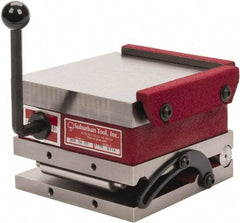 Suburban Tool - 6" Long x 6" Wide x 4-1/4" High, Fine Pole, Steel Sine Plate & Magnetic Chuck Combo - 0.0002" Tolerance, Square to 0.0002", (2) Rails & Handle - Top Tool & Supply