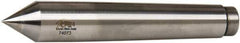 Riten - 0.72" Head Diam, Carbide-Tipped Steel Standard Point Solid Dead Center - B&S 7 Brown & Sharpe Taper, 0.72" Point Diam, 1-1/8" Point Length, 4-3/8" OAL - Top Tool & Supply