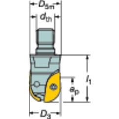 R216-20T10 Coromant Ball Nose Endmill Exchangeable Head - Top Tool & Supply