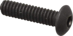 Value Collection - #5-40 UNC Hex Socket Drive, Button Screw - Alloy Steel, Black Oxide Finish, Fully Threaded, 1/2" Length Under Head - Top Tool & Supply