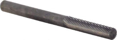 M.A. Ford - 1/8" Cut Diam, 1/8" Shank Diam, Cylinder Head Double Cut Burr - Carbide, Flat End, 9/16" LOC, 1-1/2" OAL - Top Tool & Supply