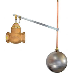 Control Devices - 2" Pipe, Brass & Bronze, Globe Pattern-Single Seat, Mechanical Float Valve - 75 psi, FIP x FIP End Connections - Top Tool & Supply