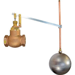 Control Devices - 2" Pipe, Brass & Bronze, Globe Pattern-Single Seat, Mechanical Float Valve - 75 psi, FIP x FIP End Connections - Top Tool & Supply