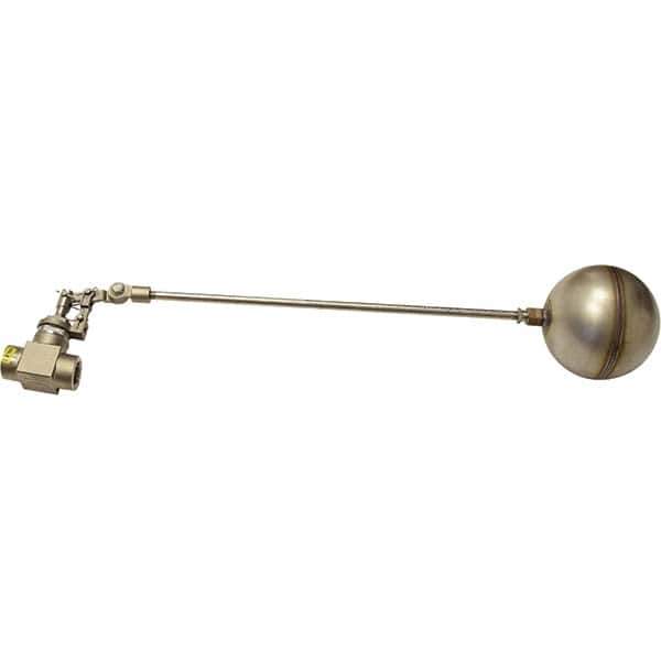 Control Devices - 3/4" Pipe, Stainless Steel, Globe Pattern-Double Seat, Mechanical Float Valve - 100 psi, FIP End Connections - Top Tool & Supply