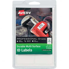 AVERY - Pack of (120), 3/4" x 1-3/4" White Paper Durable Square Labels - Top Tool & Supply