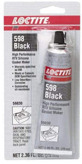 Loctite - 70ml High Performance RTV Silicone Gasket Maker - -75 to 625°F, Black, Comes in Tube - Top Tool & Supply