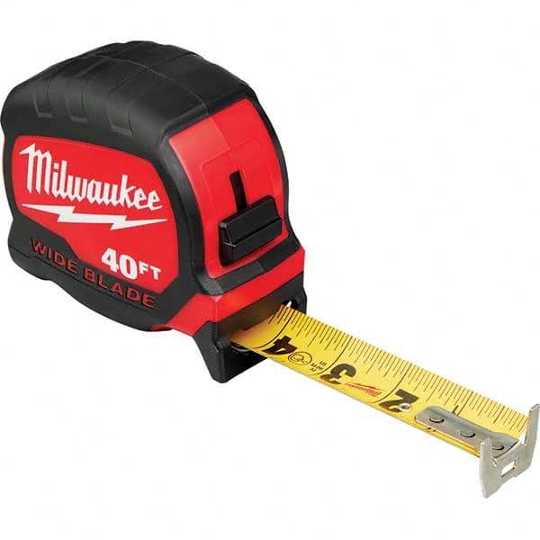 Milwaukee Tool - 40' x 1-5/16" Yellow/Black Blade Tape Measure - Top Tool & Supply