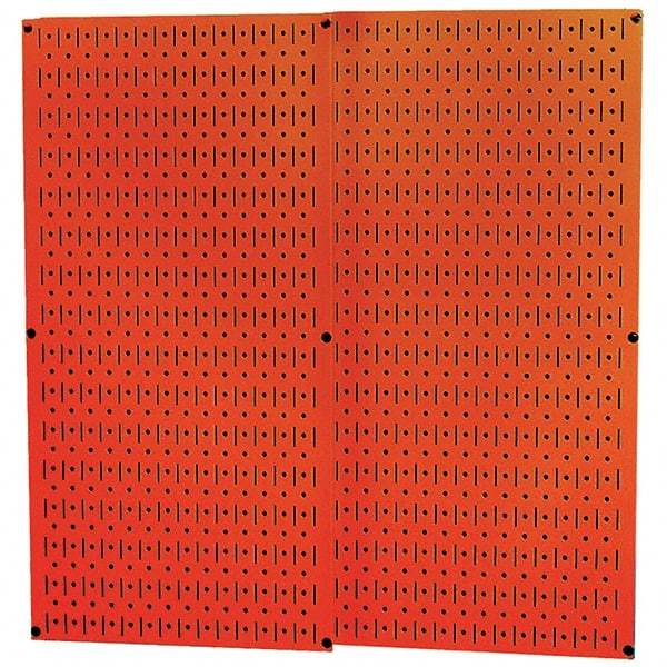 Wall Control - 32" Wide x 32" High Peg Board Storage Board - 2 Panels, Metal, Orange - Top Tool & Supply