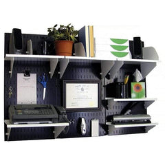 Wall Control - 48" Wide x 32" High Industrial Steel Tool Board System - 3 Panels, Metal, Black/White - Top Tool & Supply