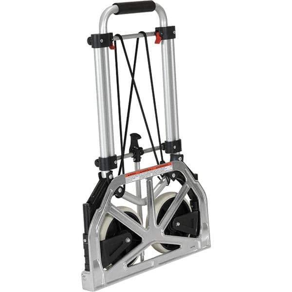 Vestil - 275 Lb Capacity 31" OAH Hand Truck - Fold Away Handle, Aluminum, Rubber Wheels - Top Tool & Supply