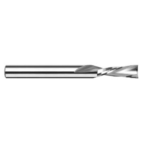 ‎End Mills for Plastics - 2 Flute - 0.3750″ (3/8″) Cutter Diameter × 1.1250″ (1-1/8″) Length of Cut Carbide Square Downcut End Mill for Plastic, 2 Flutes, Amorphous Diamond Coated - Exact Industrial Supply