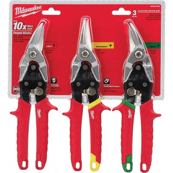 Milwaukee Tool - Snip & Shear Sets Type: Aviation Snip Set Pattern: Straight - Top Tool & Supply