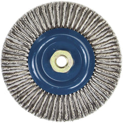 Norton - 6" OD, 5/8-11 Arbor Hole, Stringer Bead Stainless Steel Wheel Brush - Top Tool & Supply