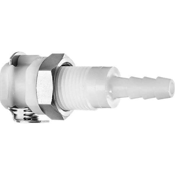 Value Collection - Plastic Quick-Disconnect Tube Couplings   Type: Panel Mount Hose Barb-Female Socket    Nominal Flow Size: 1/8 (Inch) - Top Tool & Supply