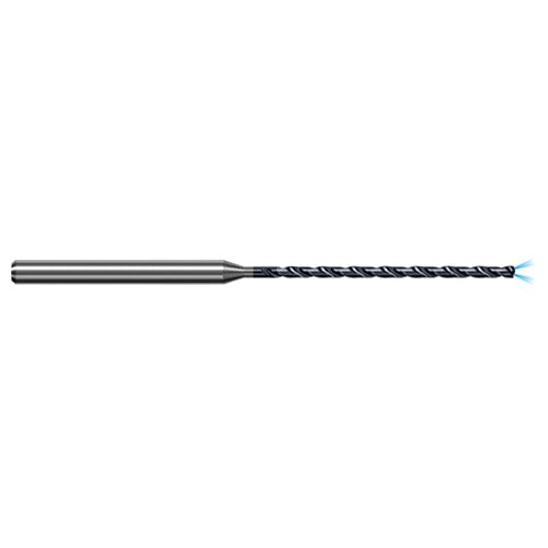 1.5 mm Dia. × 3 mm Shank × 21 mm Flute Length × 63 mm OAL, 12xD, 140°, AlTiN, 2xD Flute, Coolant Thru, Round Solid Carbide Drill - Exact Industrial Supply