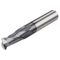 3mm Dia. x 57mm Overall Length 4-Flute 0.5mm C/R Solid Carbide SE End Mill-Round Shank-Center Cut-AlTiN - Top Tool & Supply