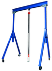 Gantry Crane - Solid steel construction - Large 8" Dia. locking phenolic casters - Adj. Height in 6" increments - 6000 lbs Load Capacity - Top Tool & Supply