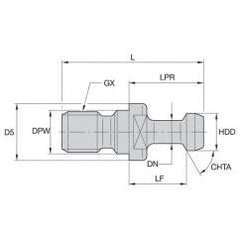 RK30BT2M PULL STUD - Top Tool & Supply