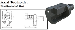 VDI Axial Toolholder (Right-Hand) - Part #: CNC86 35.5025R - Top Tool & Supply