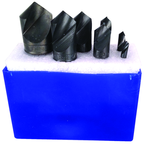 7 Pc. 100°-1/4; 3/8; 1/2; 5/8; 3/4; 1 HSS Uniflute Countersink Set - Top Tool & Supply