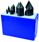 7 Pc. 90°-1/4; 3/8; 1/2; 5/8; 3/4; 1 HSS Uniflute Countersink Set - Top Tool & Supply