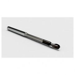 .0938 Dia. - .125" LOC - 2" OAL 2 FL Ball Nose Carbide End Mill with .750 Reach-Nano Coated - Top Tool & Supply