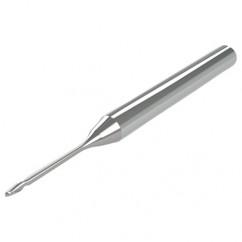 .090 Dia. - .125" LOC - 1-1/2" OAL 2 FL Ball Nose Carbide End Mill with .400 Reach - Uncoated - Top Tool & Supply