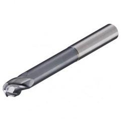 4mm Dia. - 75mm OAL - AlTiN-CBD-30°-Center Cut-Long ReachBall Nose HP End Mill-2 FL - Top Tool & Supply