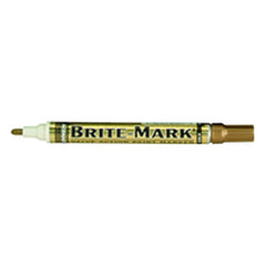 Brite-Mark Paint Marker - Oil Based - Gold - Top Tool & Supply