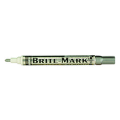 Brite-Mark Paint Marker - Oil Based - Silver - Top Tool & Supply