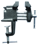 3" Light  Duty Clamp on Vise - Cast Iron - Serrated Jaws - Cast in Pipe Jaws - Top Tool & Supply