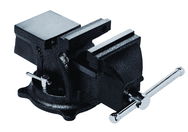 4" General Purpose Vise - Cast Iron - Serrated Jaws - Swivel Base - Built in Anvil - Top Tool & Supply