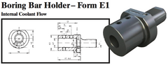 VDI Boring Bar Holder - Form E1 (Internal Coolant Flow) - Part #: CNC86 51.6040 - Top Tool & Supply