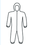 White SMMMS Coverall w/ Zipper Front, Hood, Elastic Wrists & Ankles 3XL - Top Tool & Supply