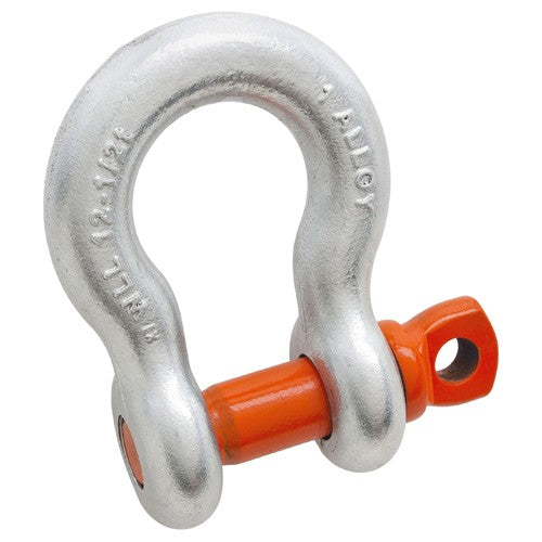 3/8″ Alloy Anchor Shackle, Screw Pin, Forged Alloy, Galvanized - Top Tool & Supply