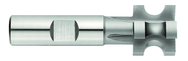 1/32 Radius - 3/4 x 3/8 x 1/2 SH -HSS - Concave Milling Cutter-SH Type - 6T - TiCN Coated - Top Tool & Supply