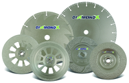 5 x 5/8-11 - 24 Grit - Diamond X Depressed Center Grinding Wheels - Type 29 - Top Tool & Supply