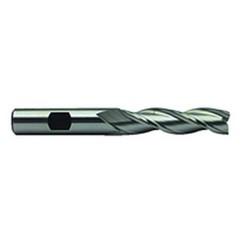 3/4 Dia. x 5-1/4 Overall Length 3-Flute Square End High Speed Steel SE End Mill-Round Shank-Center Cut-Uncoated - Top Tool & Supply