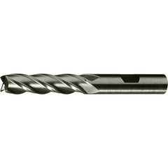 ‎5/16″ × 3/8″ × 2″ × 3-3/4″ RHS / RHC HSS-CO 8% (M42) Cobalt, Single End, 4-Flute, Center Cutting End Mill - TiCN - Exact Industrial Supply