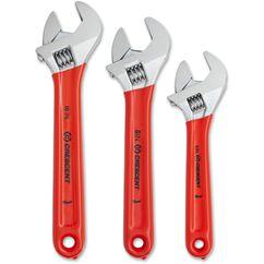 3PC ADJ CHROME CUSHION GRIP WRENCH - Top Tool & Supply