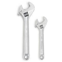 2PC 8"&12" CHROME ADJ WRENCH SET - Top Tool & Supply