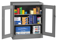 36"W x 18"D x 42"H Counter High C-Thru Knocked-Down Cabinet w/2 Adj. Shelves - Top Tool & Supply