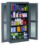 36"W x 18"D x 72"H C-Thru Storage Cabinet, Knocked-Down, with 4 Adj. Shelves, Easy Viewing into Cabinet - Top Tool & Supply