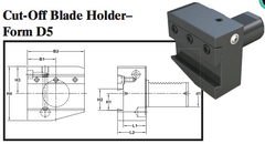 VDI Cut-Off Blade Holder - Form D5 - Part #: CNC86 45.3025 - Top Tool & Supply