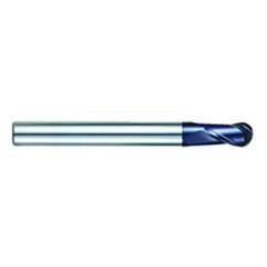 3/4" Dia. - 6-1/4" OAL - AlTiN CBD-Ball Nose HP End Mill-2 FL - Top Tool & Supply