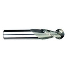 3/8" Dia. - 2-1/2" OAL - Uncoat CBD-Ball End HP End Mill-2 FL - Top Tool & Supply