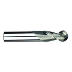 1/2" Dia. - 3" OAL - Uncoat CBD-Ball End HP End Mill-2 FL - Top Tool & Supply