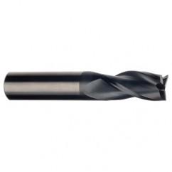 1/4 Dia. x 2-1/2 Overall Length 3-Flute Square End Solid Carbide SE End Mill-Round Shank-Center Cut-AlTiN - Top Tool & Supply