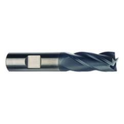 1/4 Dia. x 2-1/2 Overall Length 4-Flute .030 C/R Solid Carbide SE End Mill-Round Shank-Center Cut-AlTiN - Top Tool & Supply