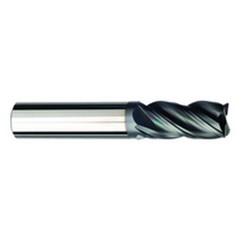 3/8 Dia. x 2-1/2 Overall Length 4-Flute .015 C/R Solid Carbide SE End Mill-Weldon Shank-Center Cut-AlCrN-X - Top Tool & Supply